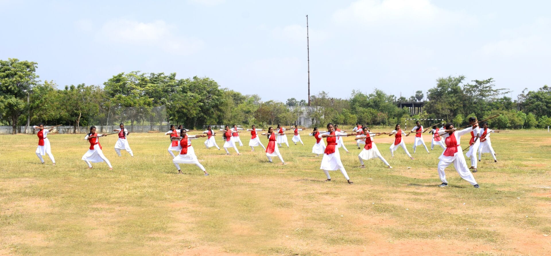 Silambam performance by the Women students of SBV