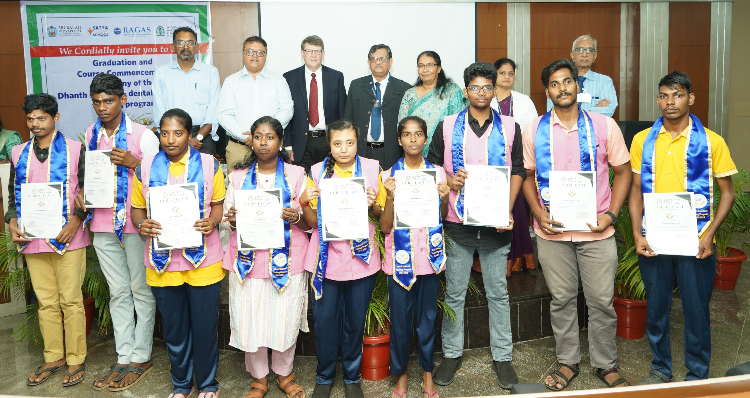 IGIDS Graduation and Course Commencement Ceremony of the Dhanth sahayak – dental assistant training program